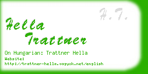 hella trattner business card